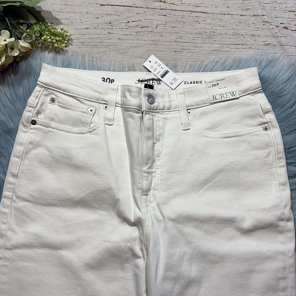 NWT J. Crew Classic Straight Jean in White Petite Fit sz 30P - Picture 3 of 11